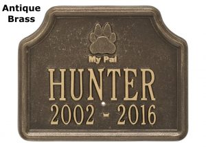 My Pal Dog Memorial Personalized Lawn Plaque