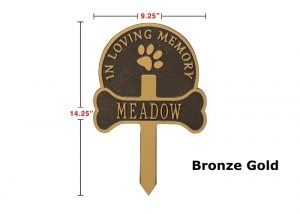 Paw and Bone Personalized Pet Memorial Yard Sign