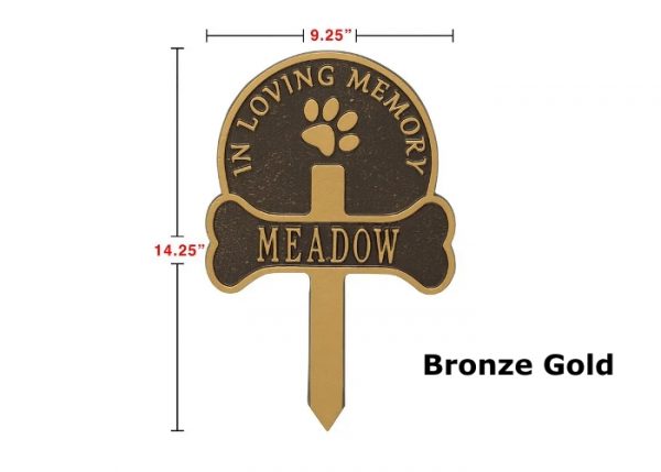 pet memorial garden stake, aluminum garden marker