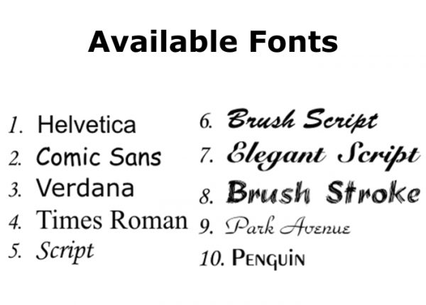 Available Fonts