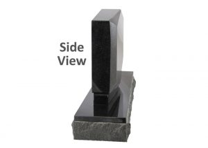 Diamond Beveled Edge Black Granite Photo Pet Monument