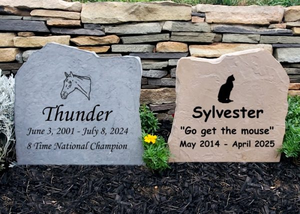 Memorial Marker, pet grave marker, horse memorial stone, cat memorial stone