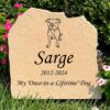 Memorial Photo Marker Stone, Pet Memorial Markers