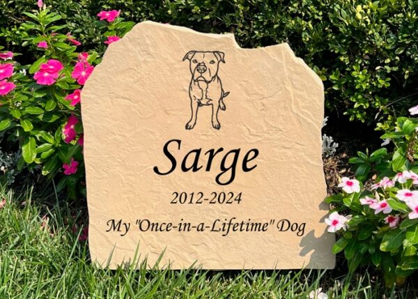 Memorial Photo Marker Stone, Pet Memorial Markers
