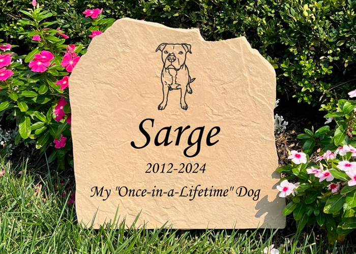 Memorial Photo Marker Stone, Pet Memorial Markers