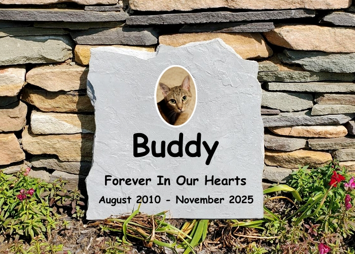 Color Porcelain Tile Memorial Marker, Pet Tombstone